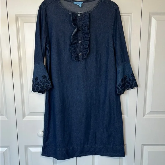 Draper James Blue Midi Dress - Picture 2 of 8